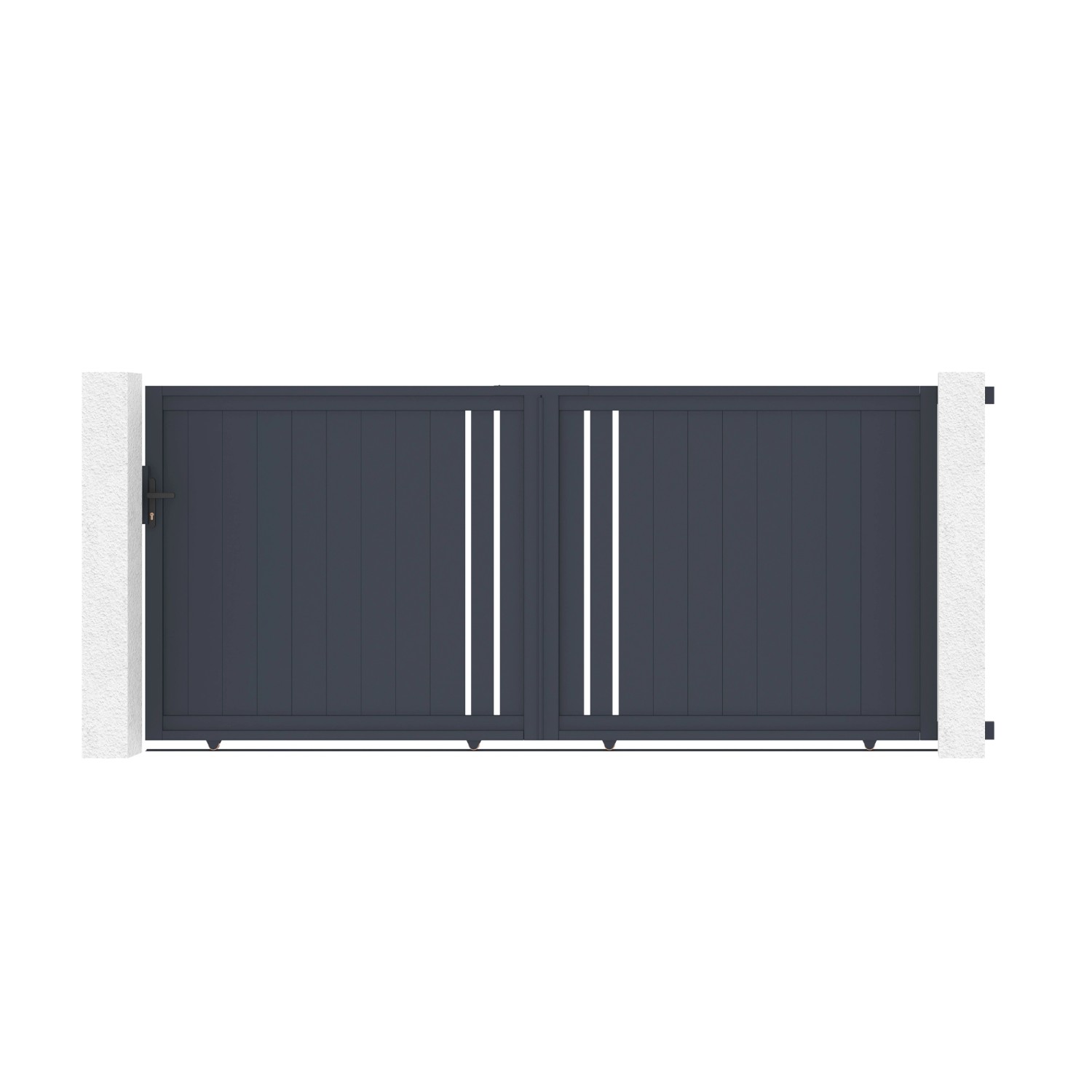 Casanoov Schiebetor Aus Aluminium 3 5M Giona H 160Cm Grau günstig online kaufen