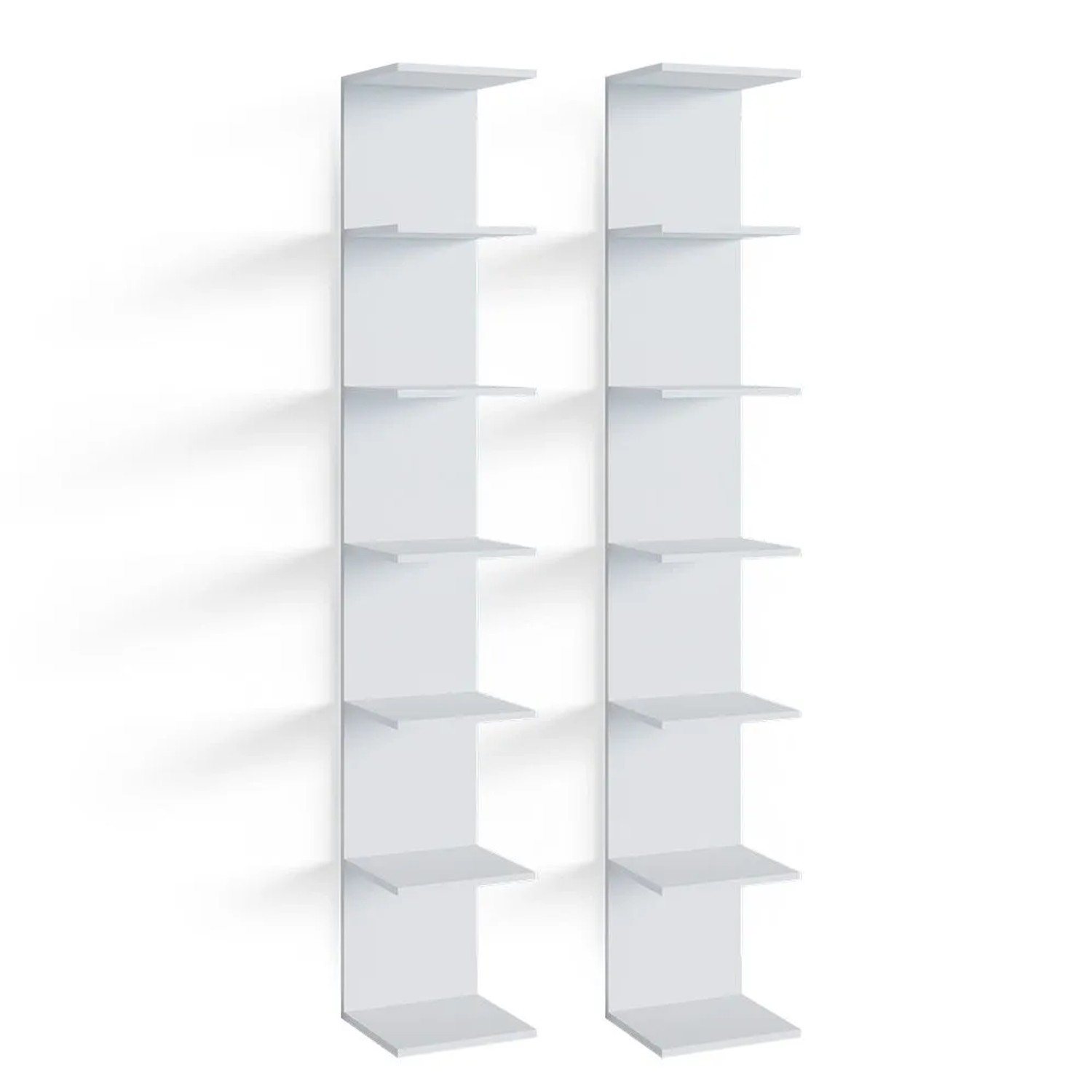 Vicco Wandregal Paolo Weiß 30 x 190 2er Set Art Nr 35141