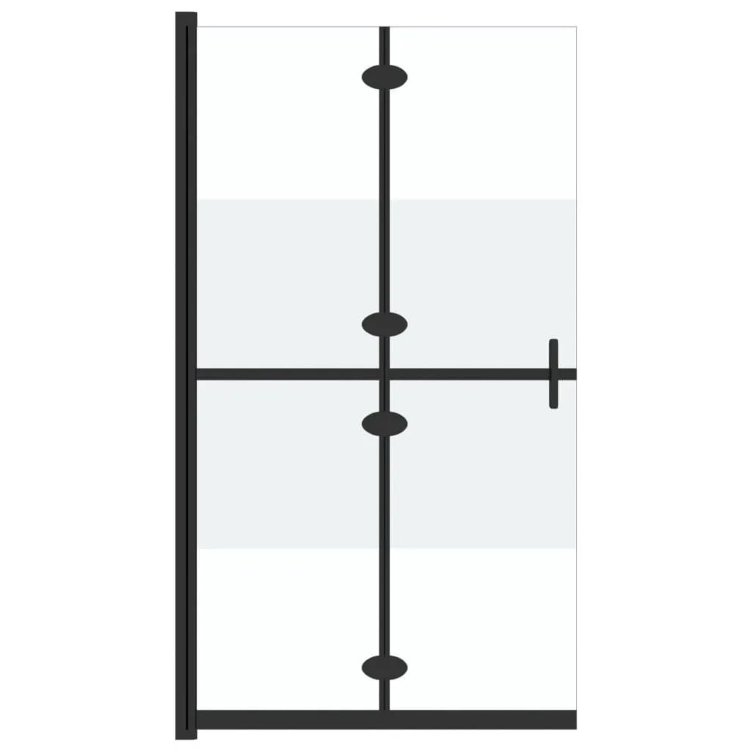vidaXL Faltbare Begehbare Duschwand Halbmattiertes ESG-Glas 90x190 cm 151188