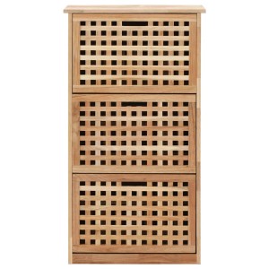 vidaXL Schuhschrank 55 x 20 x 104 cm Walnuss Massivholz 247600