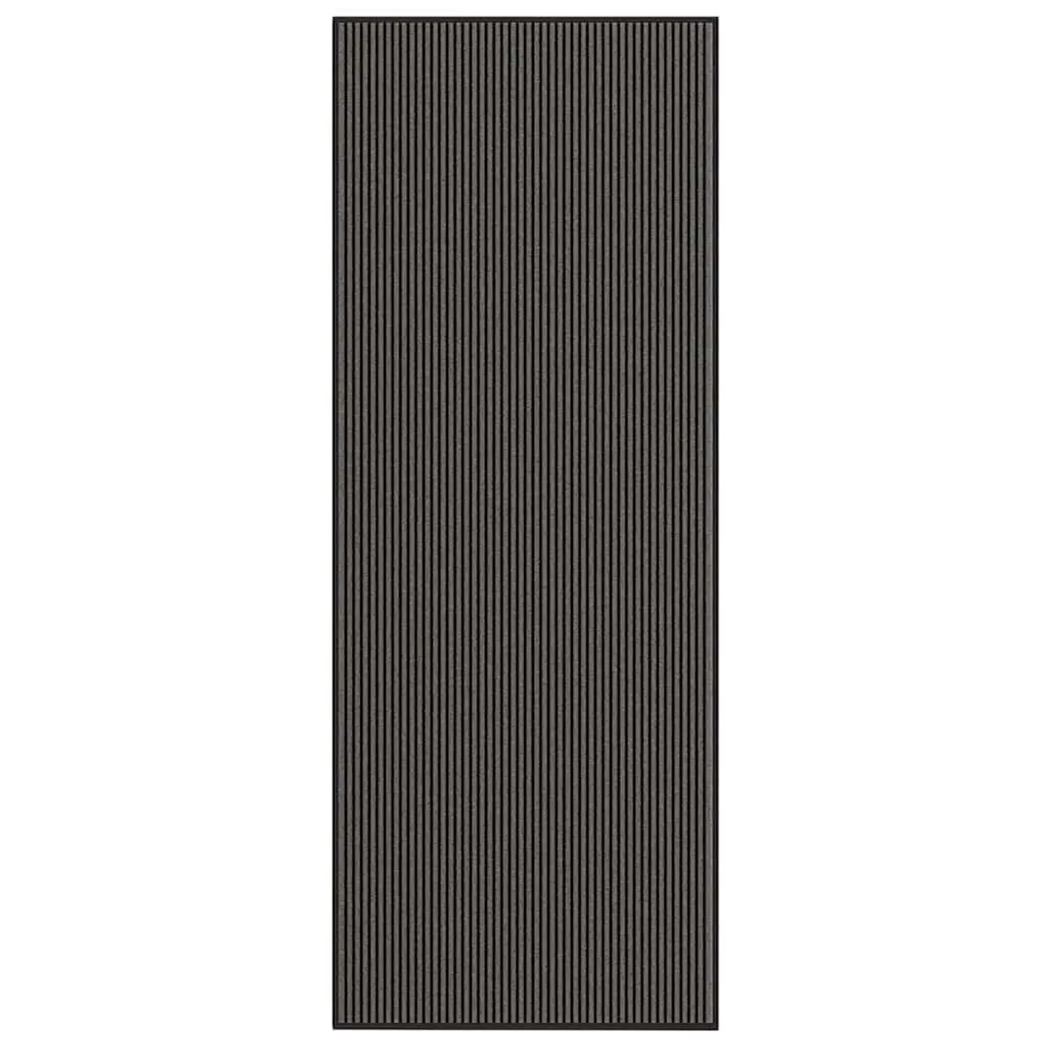 vidaXL Fußmatte Streifen Schwarz und Grau 115x300 cm 4105598 günstig online kaufen