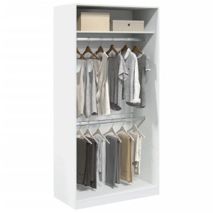 vidaXL Kleiderschrank Weiß 100x50x200 cm Holzwerkstoff 3307801