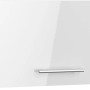 Weißer Optifit Küchen-Hängeschrank Rurik986, 90 cm breit, mit Edelstahlgriff.