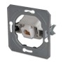 TEM EKONOMIK Netzwerkdose Cat5e Silber, 1-fach RJ45 mit Rahmen für Schalterprogramme.