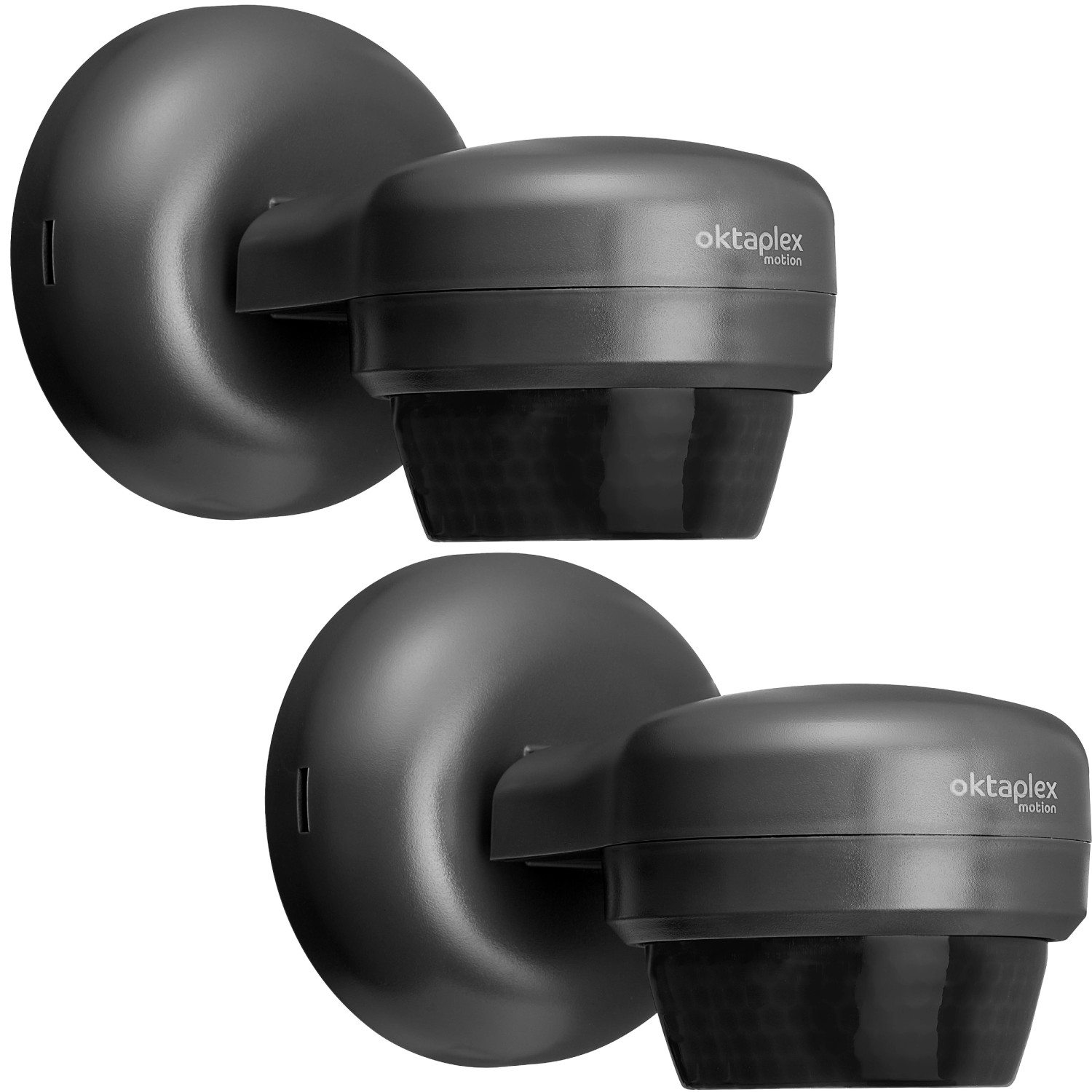 Oktaplex Mia Bewegungsmelder Aussen 360 Grad 2er Set Aufputz 10m Anthrazit IP65 230V