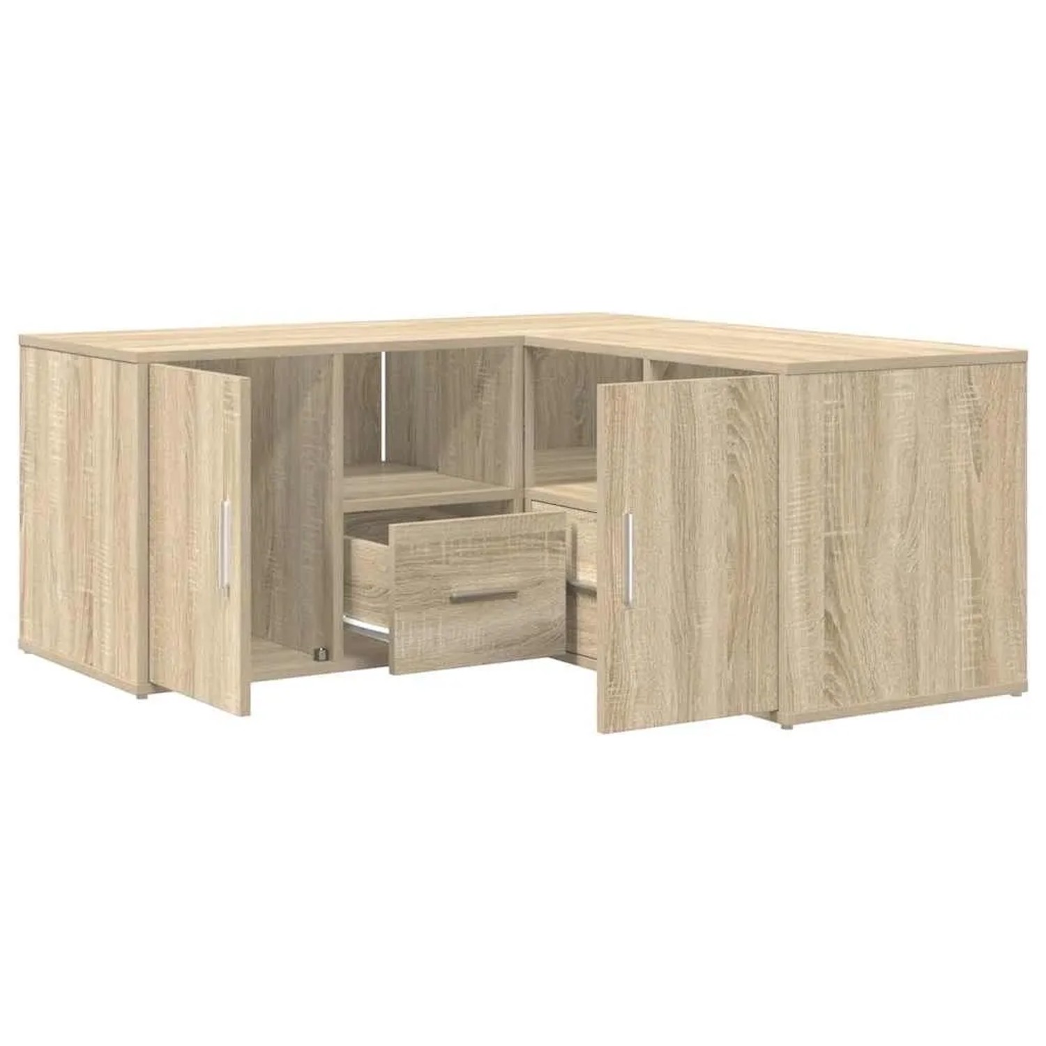 vidaXL Eckregal Sonoma-Eiche 160x40x45 cm Holzwerkstoff 3307821