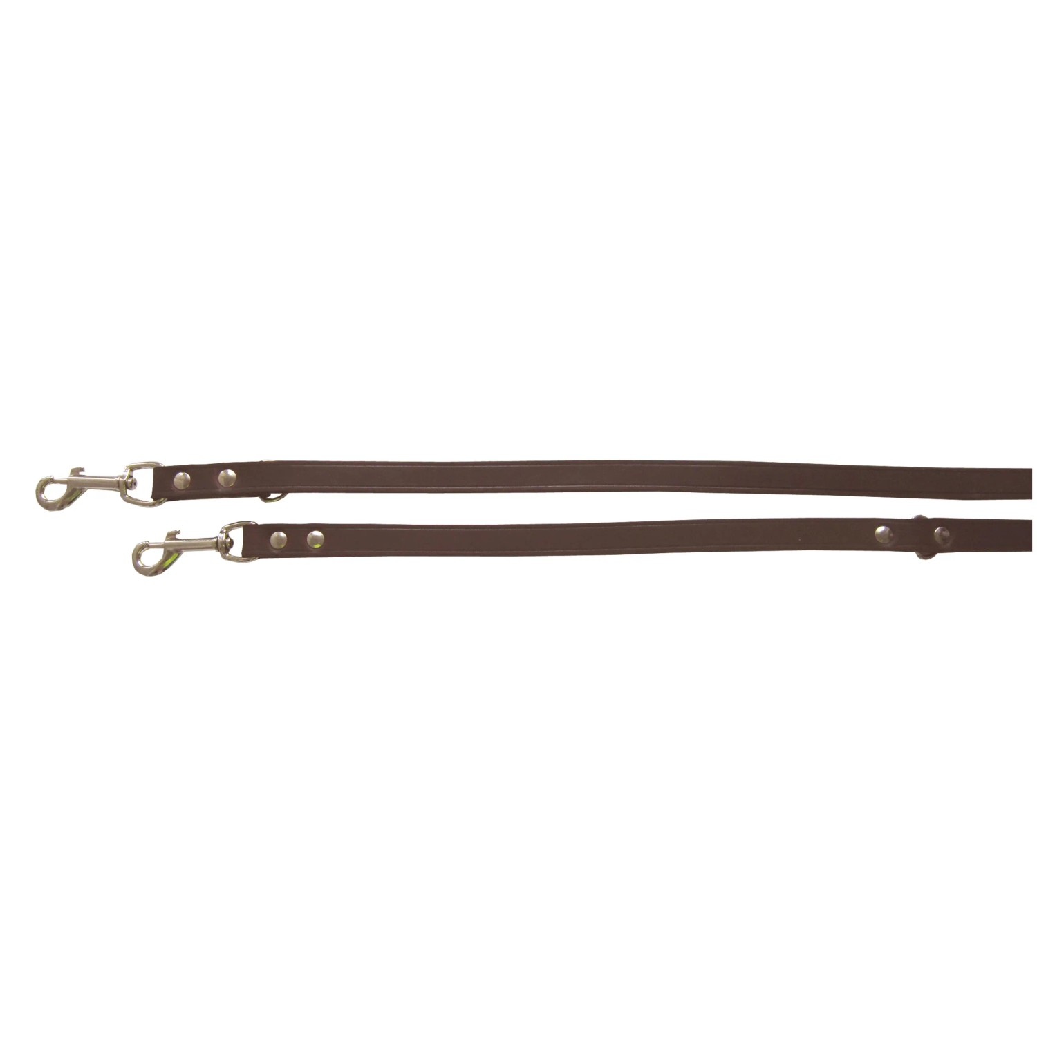 Braune Heim Hunde-Vorführleine aus Softleder, 300 cm lang und 14 mm breit.