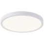 Weiße, runde LED-Deckenleuchte Varano, 37,5 cm Durchmesser, für moderne Innenräume.
