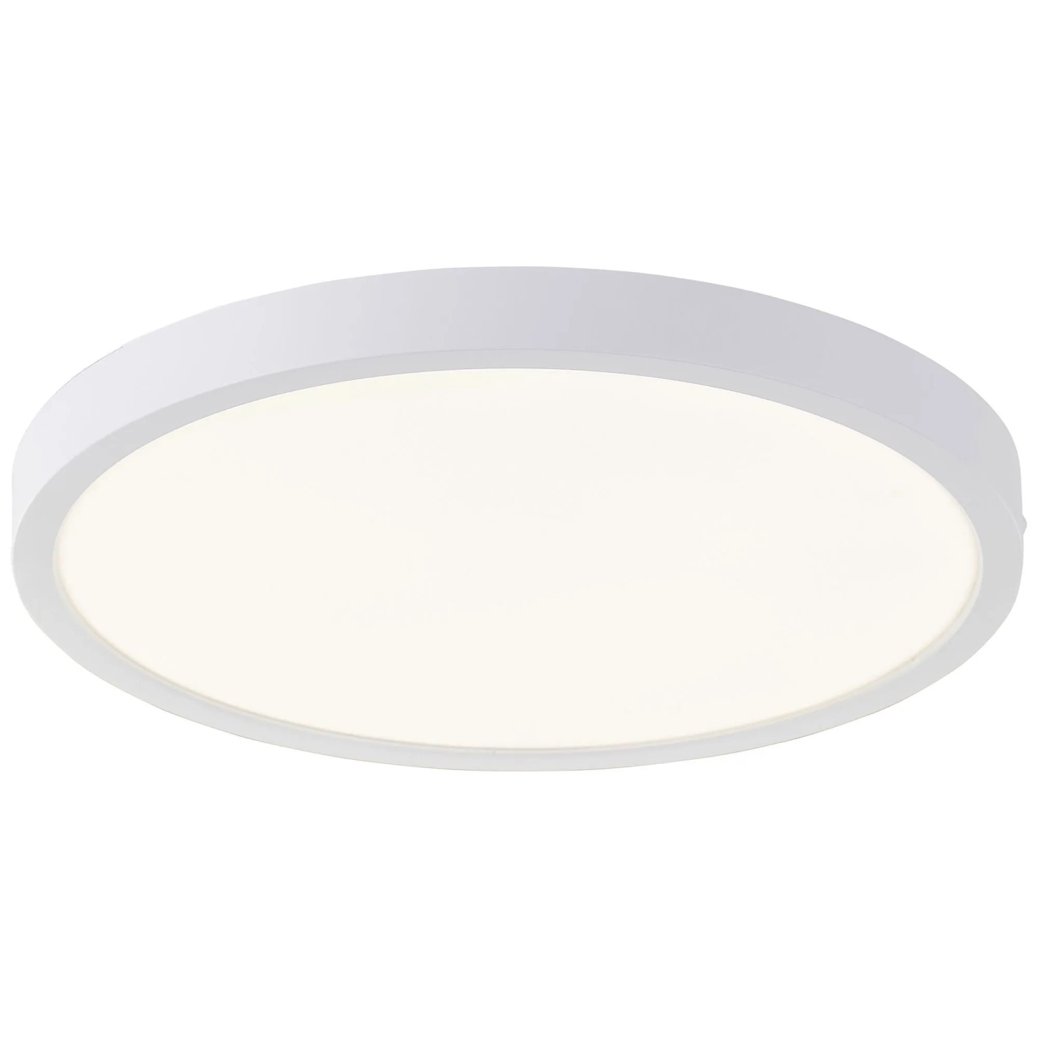 Weiße, runde LED-Deckenleuchte Varano, 37,5 cm Durchmesser, für moderne Innenräume.