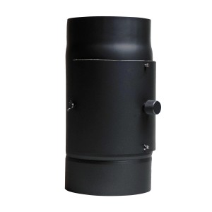 Schwarzes KaminfilterKAT Rauchrohr Ø 150 mm zur Reduzierung von Feinstaub.