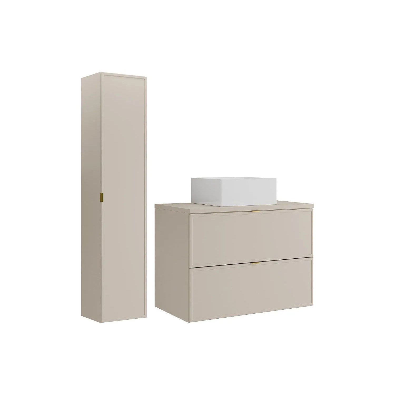 Vente-unique Badmöbel-Set Ondil Beige 80 cm
