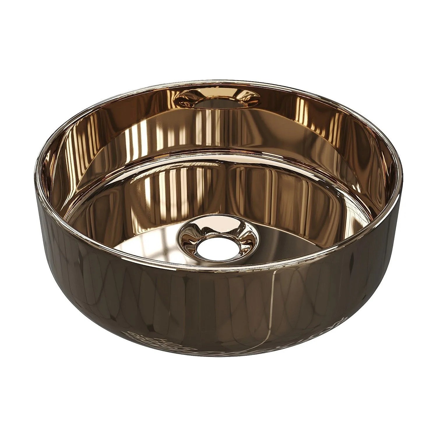 Vente-unique Aufsatzwaschbecken Kanelle Bronzefarben 36 cm