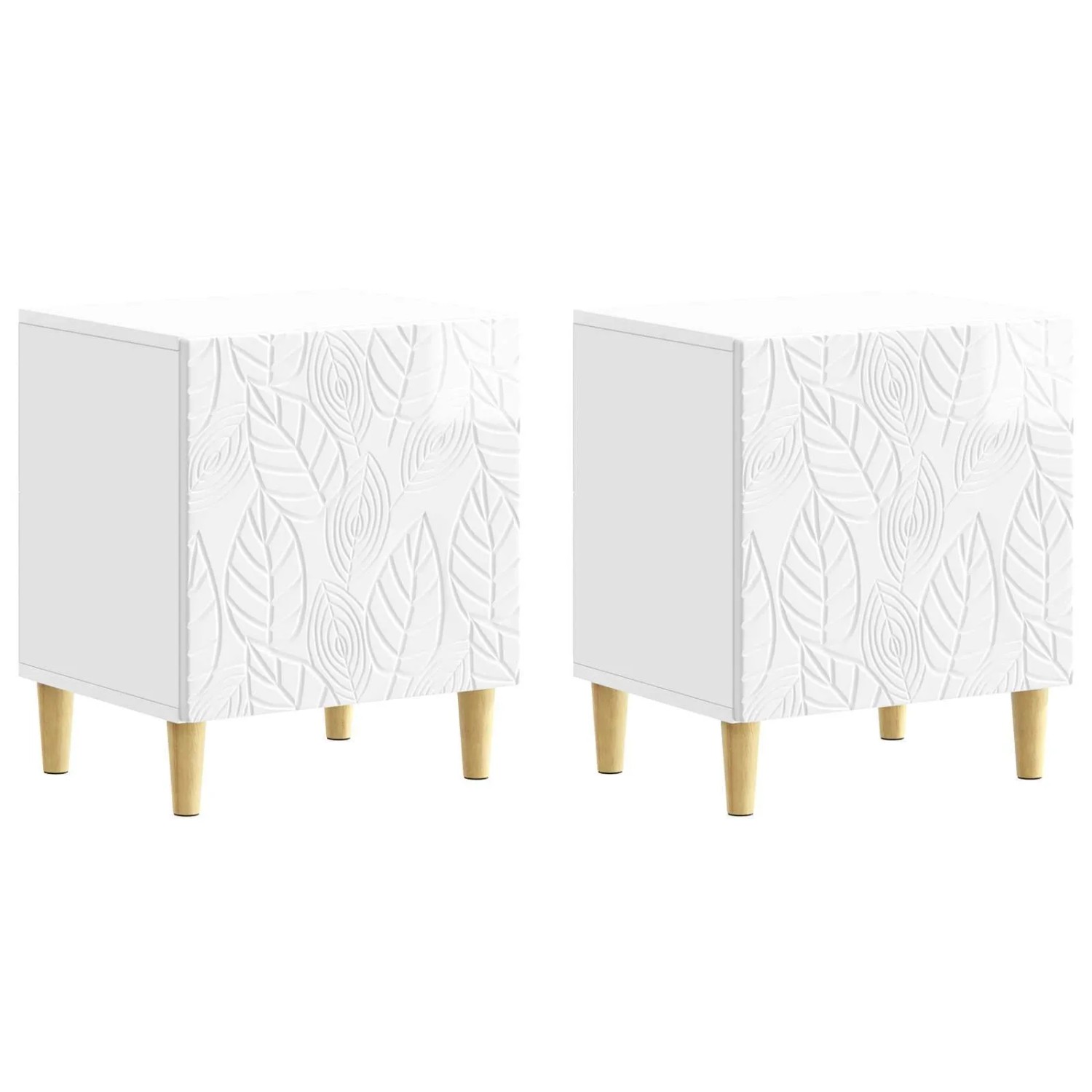 vidaXL Nachttisch 2 Stk Hochglanz Weiß 43 x 34,5 x 50 cm Holzwerkstoff 895034
