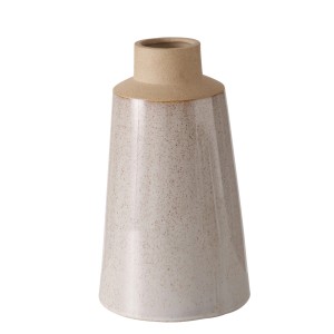 Braune Boltze Home Vase Catrinia, Ø 16 cm, 28 cm hoch, aus Steingut.