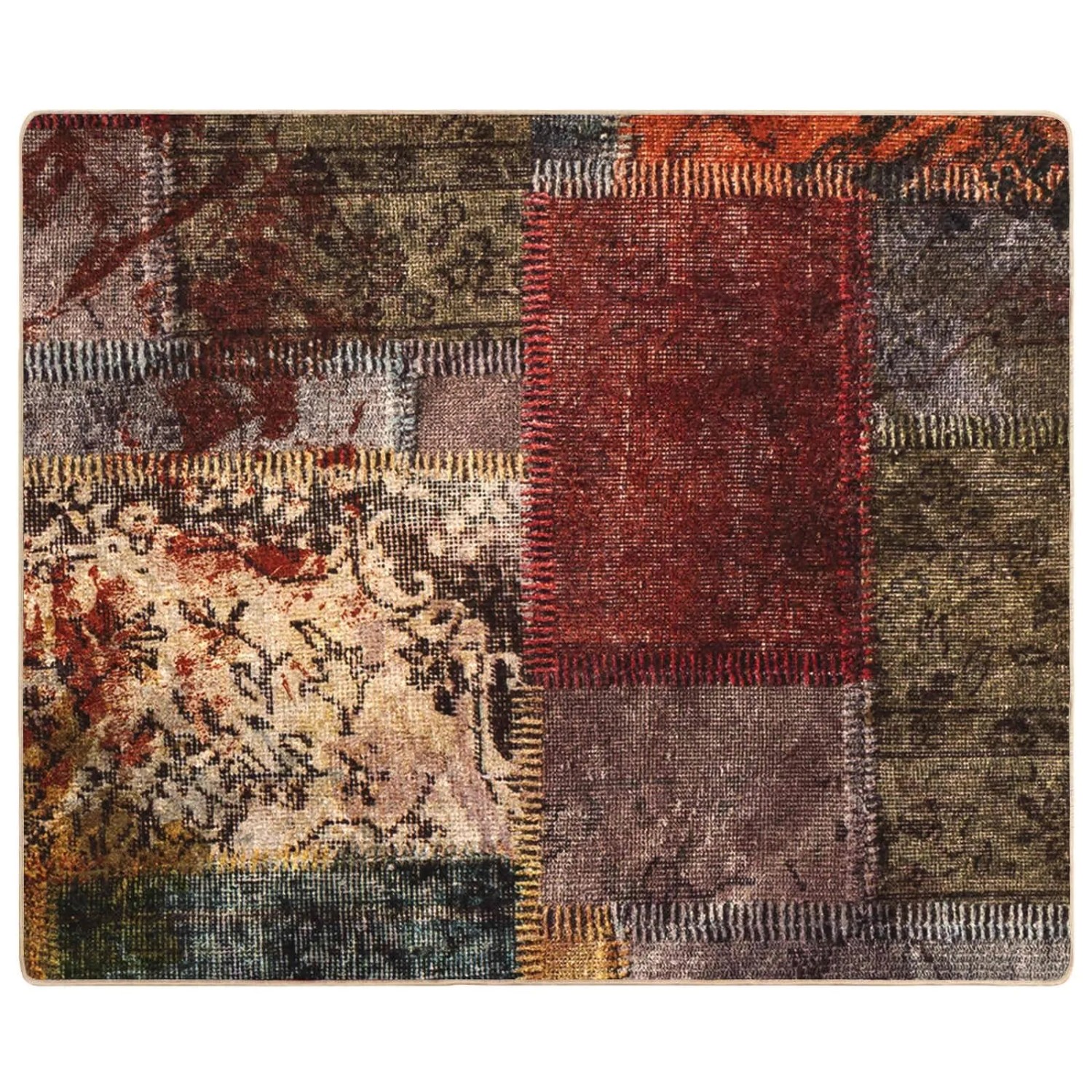 vidaXL Teppichläufer MARSA Mehrfarbig 100 x 80 cm Polyester und PVC 42023242