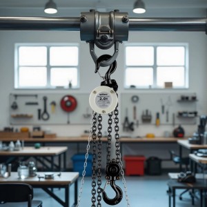 Wiltec Handkettenzug, 2 t Traglast, 3 m Hubhöhe, mit Ketten und Haken.