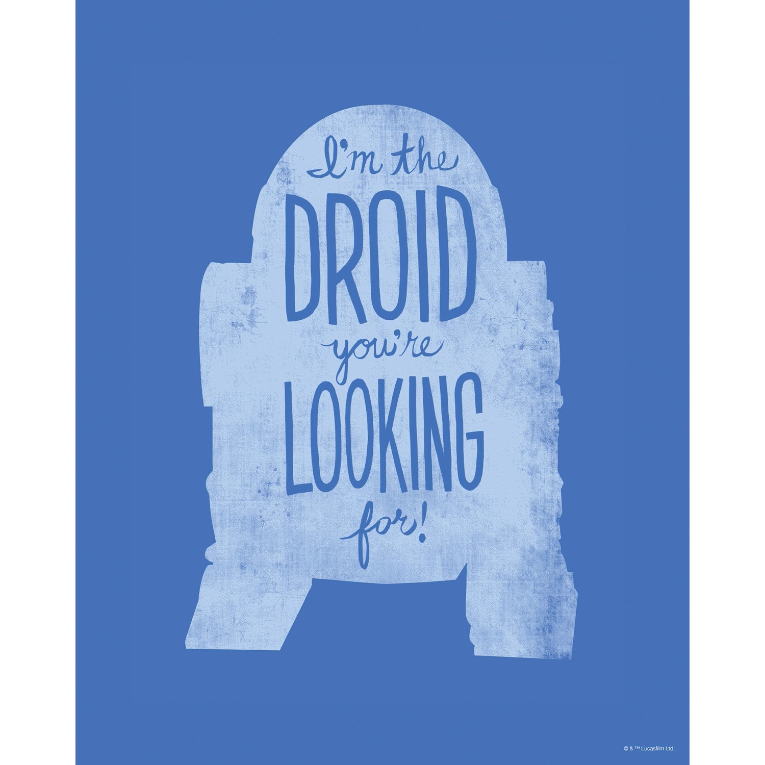 Disney Poster R2D2 Quotes Blau 40 x 50 cm 612172 günstig online kaufen