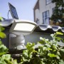 Lutec Solar LED-Außenstrahler Sunshine mit Solarpanel, neutralweiß, mit Bewegungssensor.