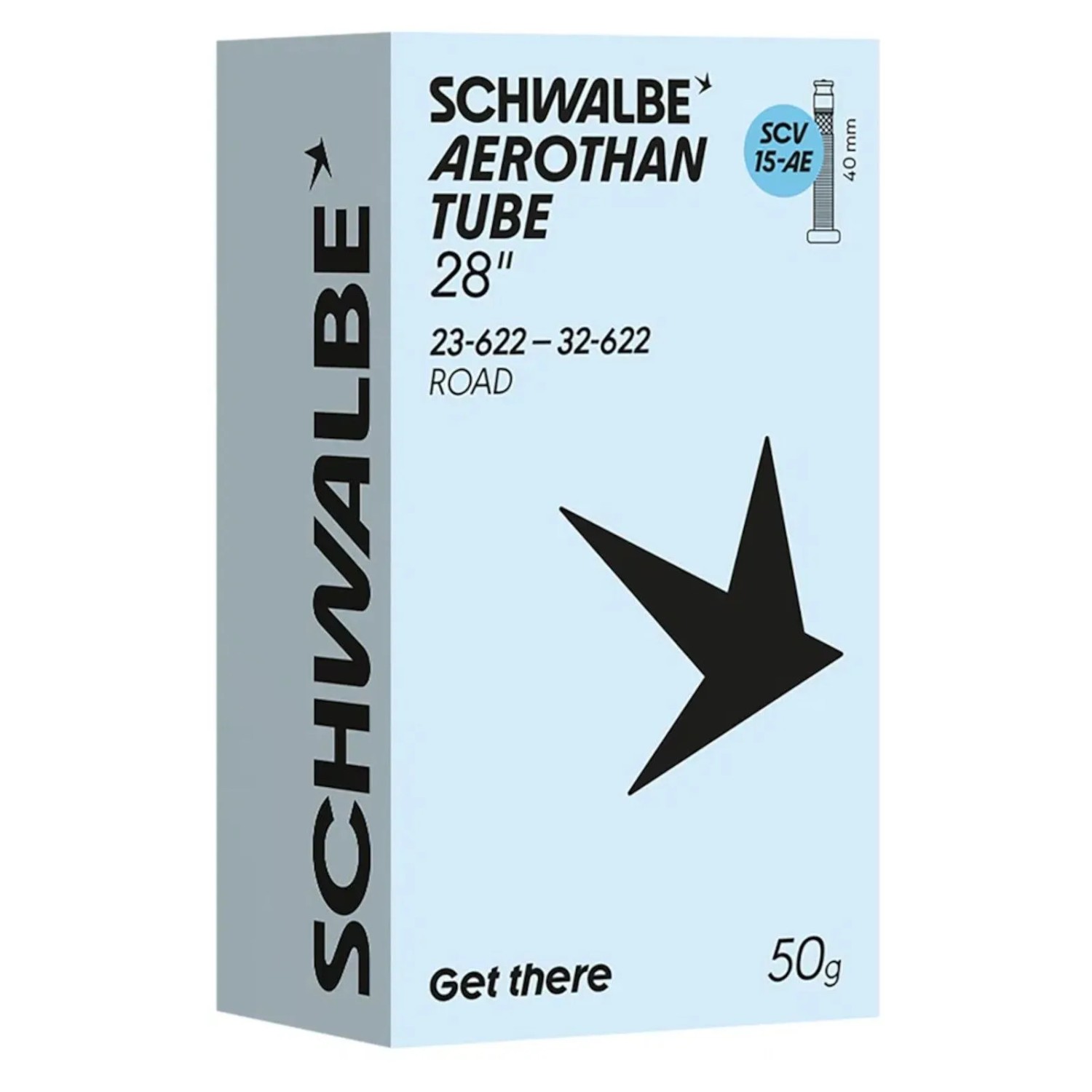 Schwalbe Fahrradschlauch SCV15-AE Aerothan TPU 28 Zoll Clik Valve 40mm Alu ETRTO 23/32-622