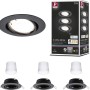 Paulmann LED-Einbaustrahler Set, Smart Home Zigbee, rund, 90mm, 430lm, dimmbar, schwarz matt.