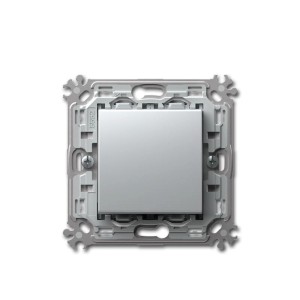 TEM MODUL PLUS Wechsel Schalter Silber 250V16A UP