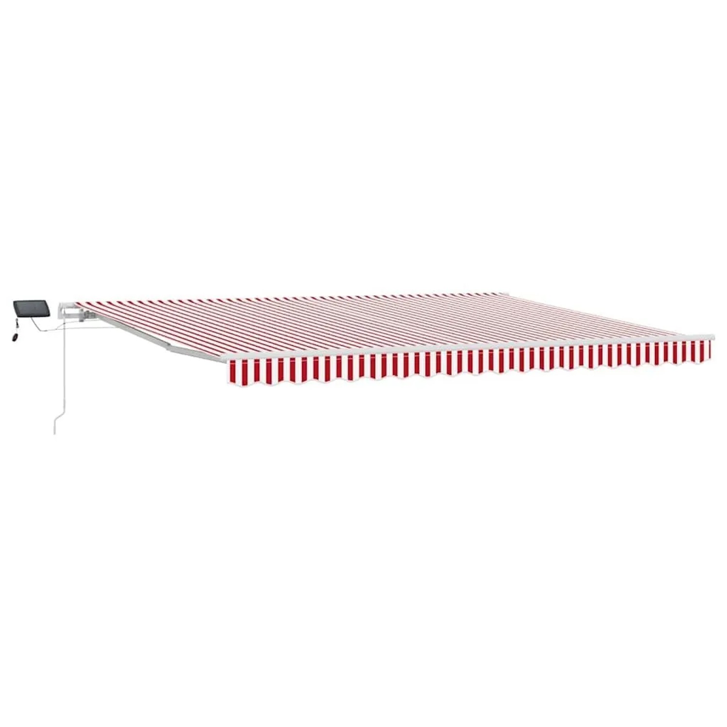 vidaXL Einziehbare Markise Rot und Weiß 450 x 300 cm Stoff und Stahl 3330914