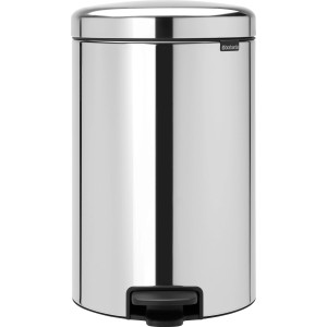 Brabantia Treteimer NewIcon 20 l, Edelstahl Mülleimer mit Pedal und Soft-Close-Deckel.