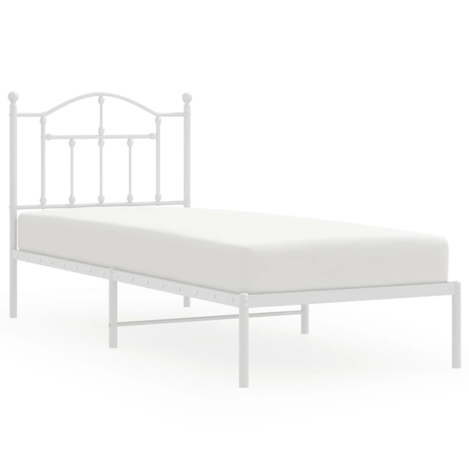 vidaXL Bettgestell mit Kopfteil Metall Weiß 90x200 cm Modell 41846416 günstig online kaufen
