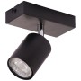 Schwarzer LED-Deckenstrahler Taio, 1-flammig, schwenkbar, für flexible Beleuchtung.