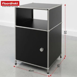 Floordirekt Metallregal Concept Epure MK-040 3 Ebenen 40 x 40 x 65 cm Schwarz