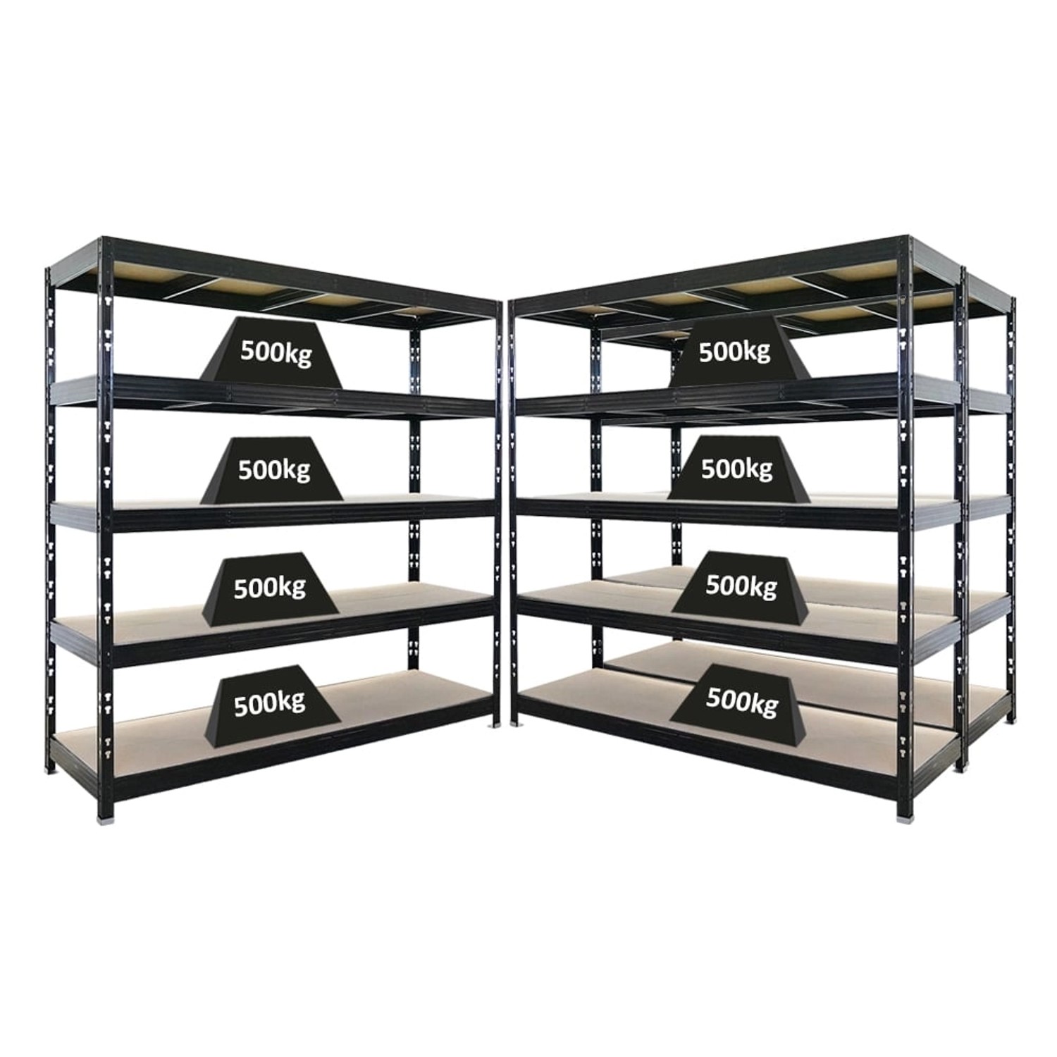 PROREGAL Mega Deal 3x Profi Schwerlastregal Rhino HxBxT 200x200x60cm 5 Span günstig online kaufen