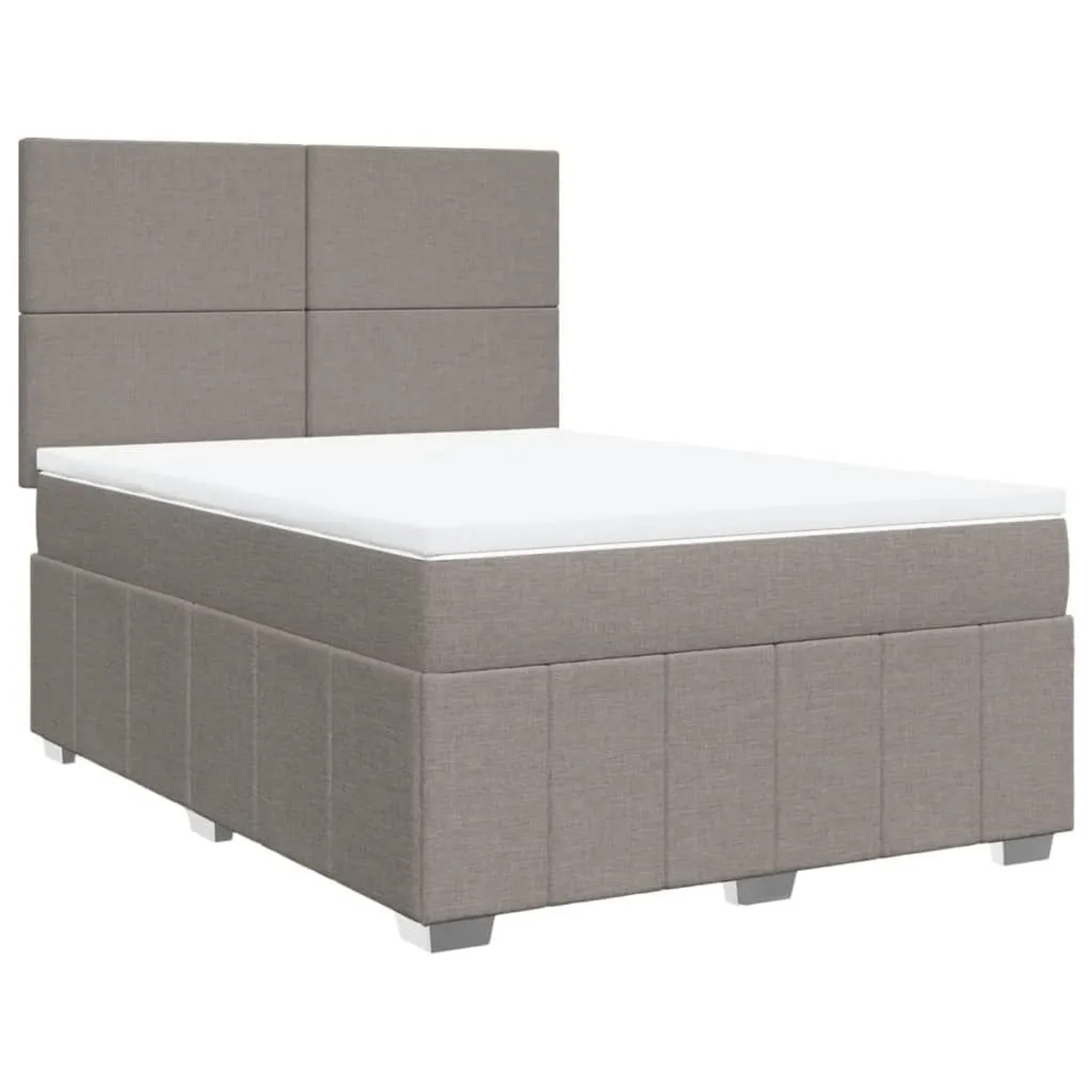 vidaXL Boxspringbett mit Matratze Taupe 160x200 cm Stoff 3291716 günstig online kaufen