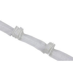 Gardinia Faltenband für Gardinenschienen, 5er-Falte, Weiß, 10 m.