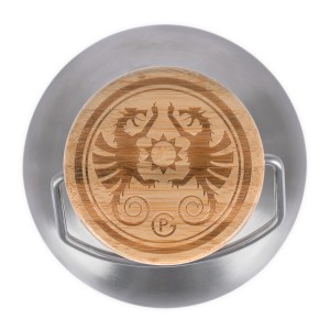 Petromax Isolierflasche TB100, 1 Liter, mit Bambusdeckel und Tragegriff. BPA-frei.