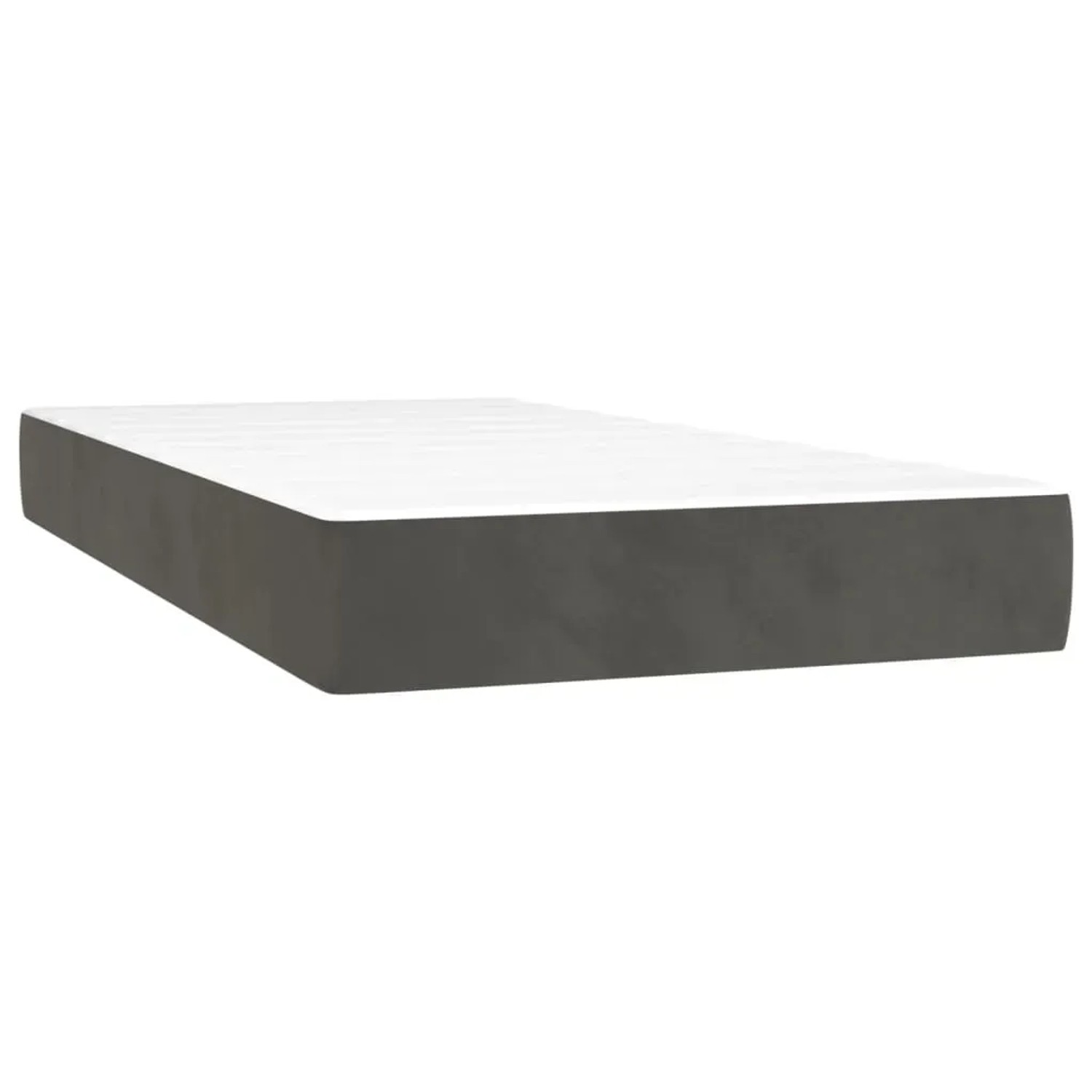 vidaXL Boxspringbett Matratze, dunkelgrauer Samt, 80x200 cm. Bequeme Schlafunterlage.