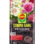 Compo Sana Rosenerde torffrei 20 L. Dunkle Erde im Beutel mit bunten Rosen für kräftige Pflanzen.