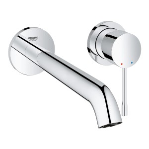 Grohe Essence 2-Loch Waschtischarmatur in Chrom, Wandmontage.