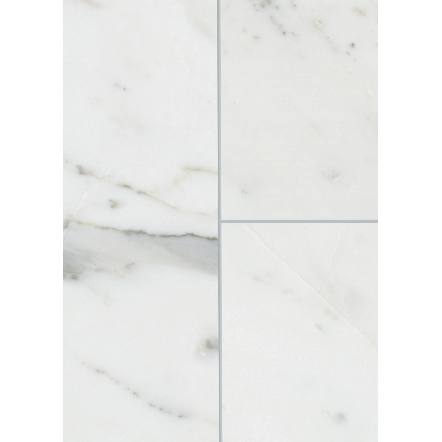 Classen Ceramin Fliese Neo Vario Statio, weiße Dekor-Paneele mit Marmoroptik.