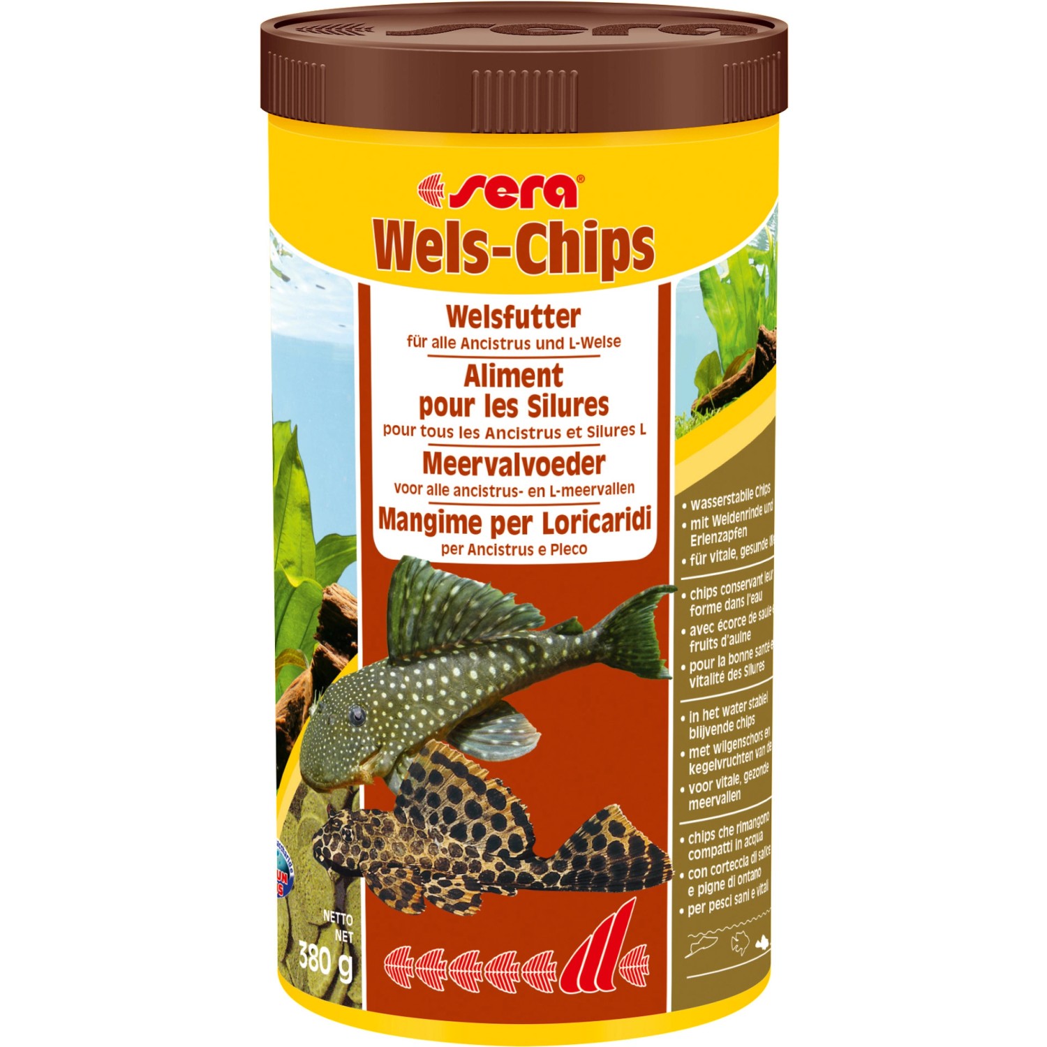 Sera Fisch-Tablettenfutter Wels-Chips Nature 1.000 ml (380 g)