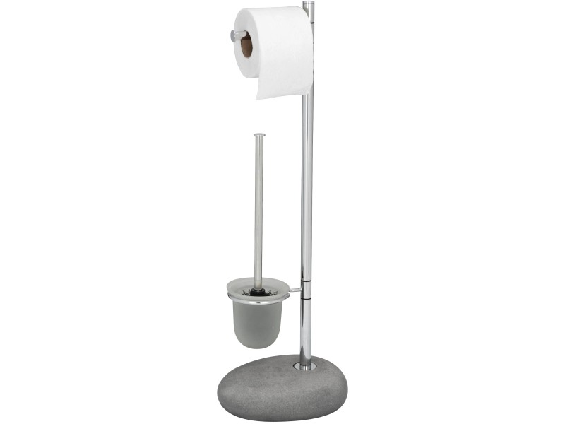 Wenko Stand WC-Garnitur Pebble Steingrau kaufen bei OBI