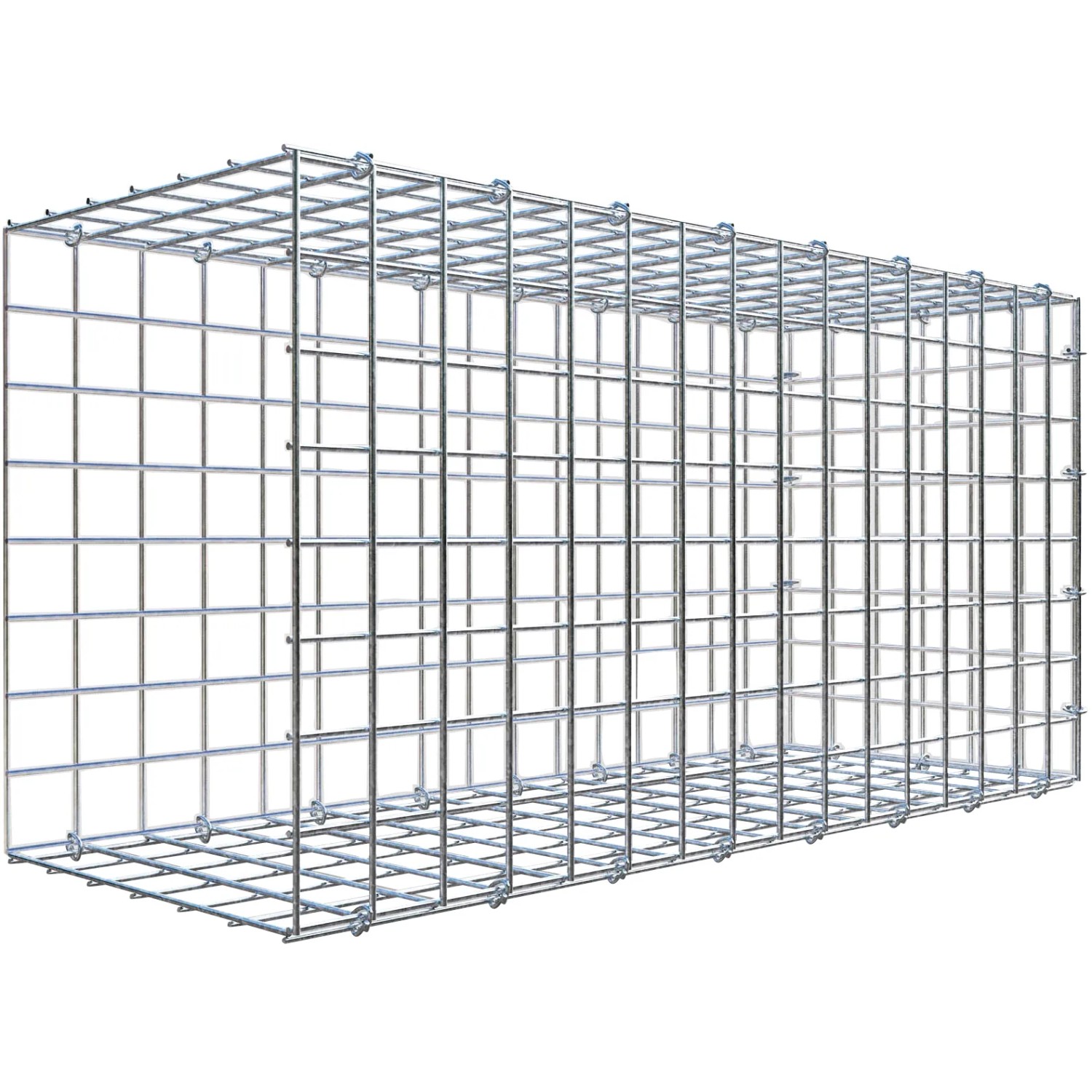 Thumbnail - Gabiona C-Ring-Gabione-Anbaukorb Typ 2 40 x 80 x 30 cm Maschenw 5 x 5 cm