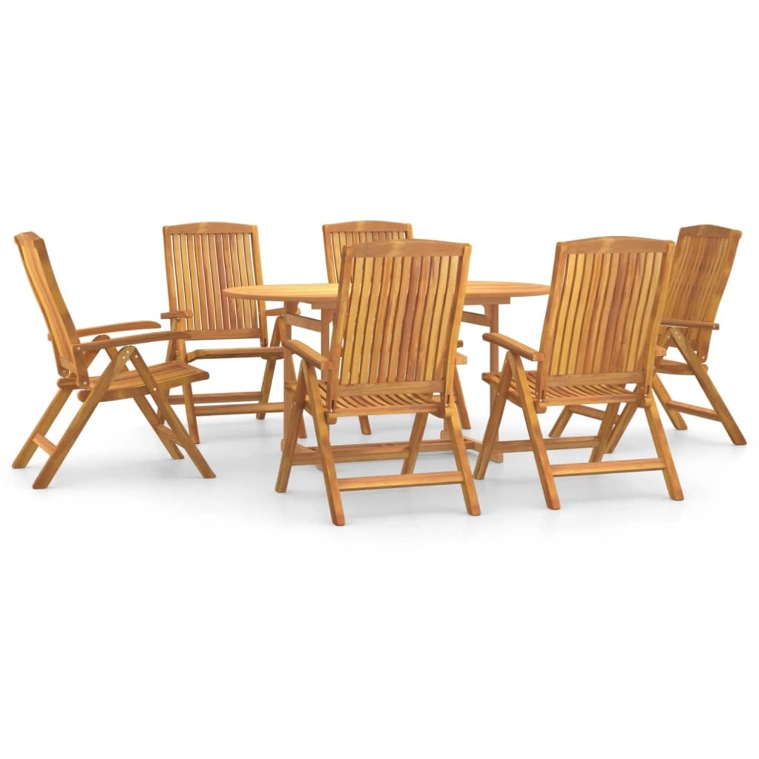 vidaXL 7-tlg Garten-Essgruppe Massivholz Teak Modell 91 günstig online kaufen