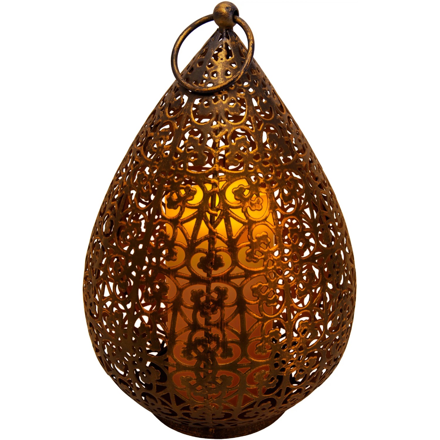 Näve LED Gartenleuchte Flammeneffekt Warmweiß Antik Gold 27,8 cm kaufen bei OBI