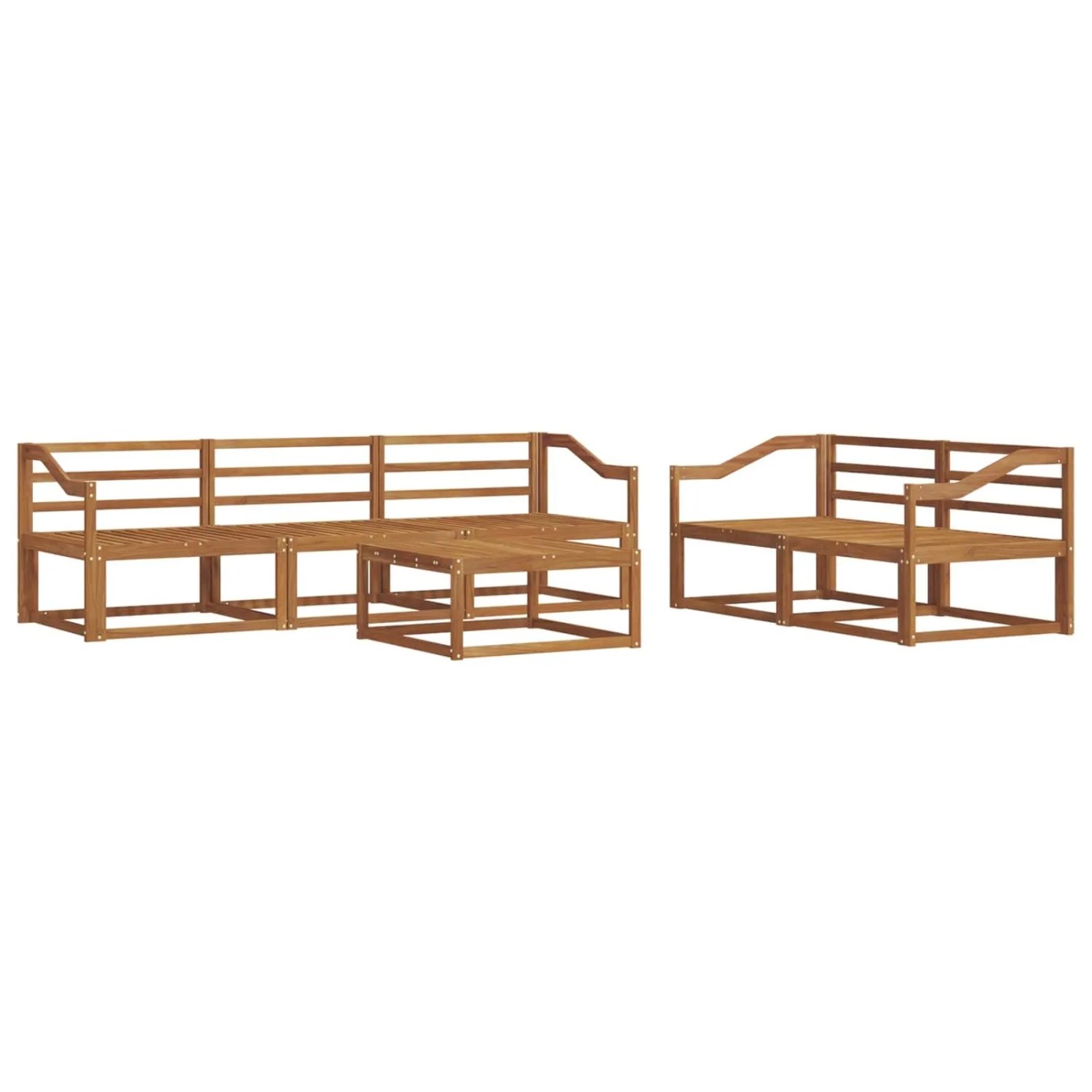 vidaXL Outdoor-Sofagarnitur 6-Tlg Natur Massivholz Akazie 3367207
