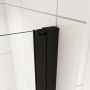 AICA Doppeltür 100x200cm Duschabtrennung Nischentür Schwingtür Pendeltür 8mm Nanoglas Duschtür Schwarz Duschkabine_7