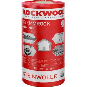 Rockwool Klemmrock Dämmwolle, 120mm, 25 Rollen. Steinwolle zur Wärme- und Schalldämmung von Dächern.