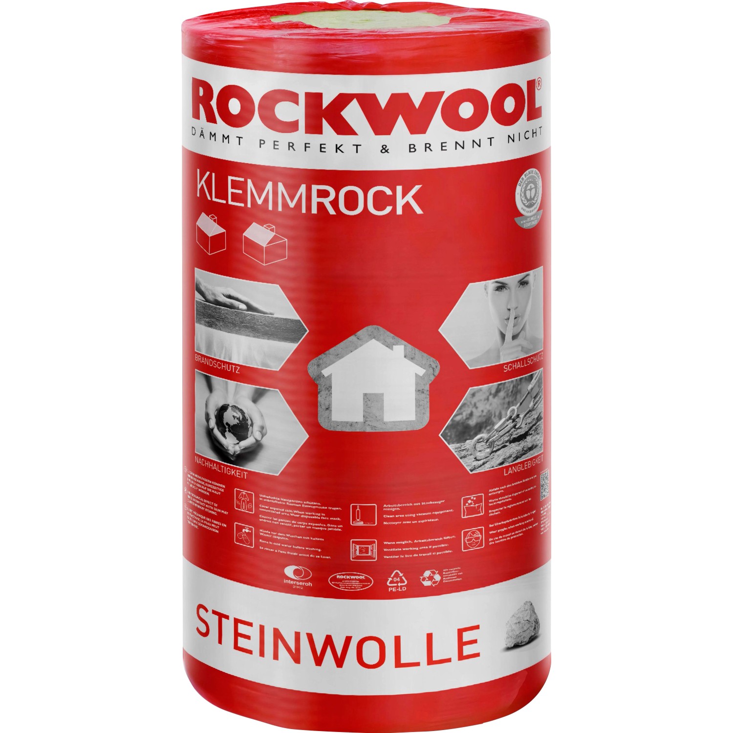 Rockwool Klemmrock Dämmwolle WLG 035 240 mm (25 Rollen - 50 m²) 1 Palette