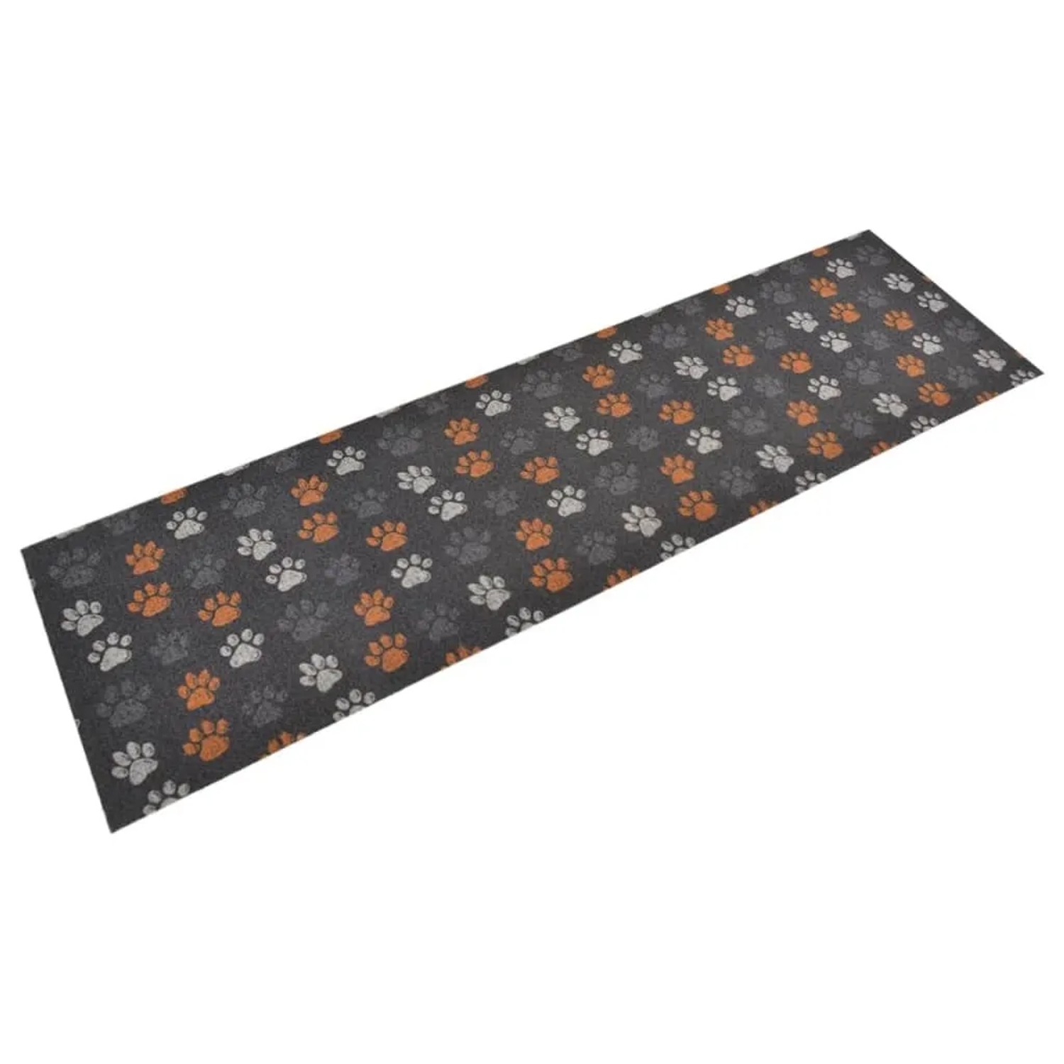 vidaXL Küchenteppich Waschbar Pfoten 45x150 cm Samt 136573
