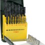 Bosch HSS-R Metallbohrer-Set, 19-teilig im grünen Koffer mit gelbem Einsatz.
