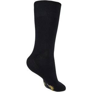 Schwarze Workpower Freizeitsocke Gr. 43-46, geeignet für Allergiker, aus Bambus-Zellstoff.